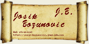 Josip Božunović vizit kartica